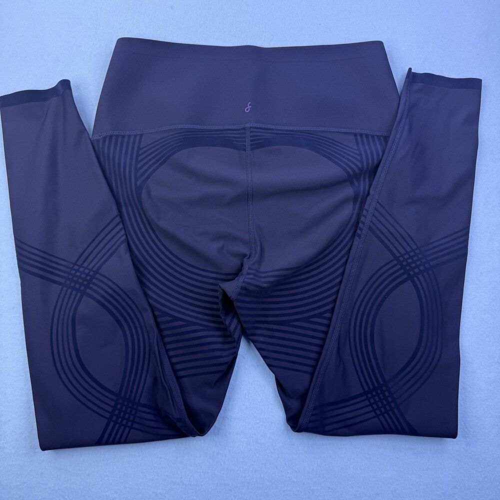 Fanka Body Sculpt Leggings Compression Geometric Navy Blue Size Medium? 1086